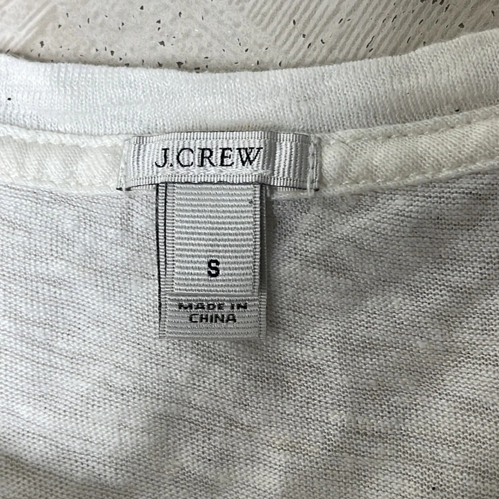 ❤️ J CREW J Crew Cream Linen Aztec Print shirt Size S